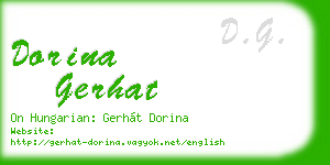dorina gerhat business card